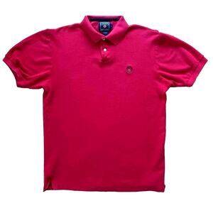 Ralph Lauren Polo Shirt by Chaps Mens Medium Red Cotton Short Sleeve